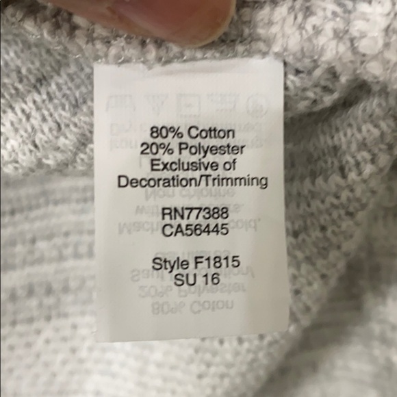 Madewell grey striped pop over sweater size M/L - Picture 7 of 14